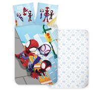 Spiderman Spidey Light Character Children's Bedlinen Set | Duvet Cover 140 x 200 and Pillowcase 60 x 65 , 100% Cotton, Multi-Colour