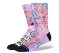 Spiderman Stance Socks Crew Mens Spidey Senses Magenta Large