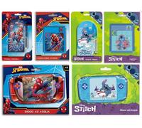 Spiderman & Stitch Kids Game Set 6pk - Pinball Games, Puzzle Toys & Retro Water Games, Kids Travel Toys, Educational Brain Teaser, Stocking Fillers & Gifts for Boys Girls 3+