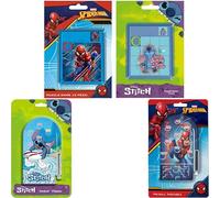 Spiderman & Stitch Puzzle & Pinball 4-in-1 Game Set - 2x Rotating Puzzles + 2x Handheld Pinball Machines - Kids Travel Toys, Educational Brain Teaser, Stocking Fillers & Gifts for Boys Girls 3+