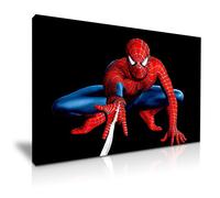 Spiderman Stretched Canvas Wall Art Picture Print Gift For Spiderman Marvel Movie Fans Modern Home Office Hotel Decoration (XL: 61cm X 91cm)
