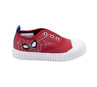 Spiderman Trainers - Red - UK Size 5.5 JNR - Elastic Closure - Children's Canvas Trainers with PVC Sole and Toe Cap - Original Product Designed in Spain