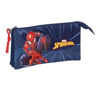 SPIDERMAN - Triple Pencil Case, Children's Pencil Case, Ideal for School Children, Comfortable and Versatile, Quality and Resistance, 22 x 3 x 12 cm
