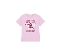 Spiderman Valentine's Day Stick Together Girls T Shirt, Pink, 3-4 Years