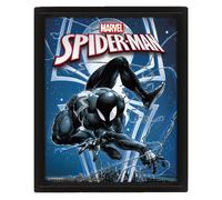 Spiderman & Venom 3D Lenticular Framed Poster Marvel Silver One Size