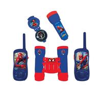 LEXIBOOK, Spider-Man, Adventurer Set for Children, Walkie-Talkies 120m, Binoculars, Compass, Torchlight, Blue/Red, RPTW12SP