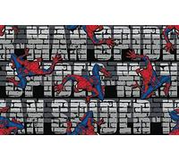 Spiderman - Wall Crawler Marvel Cotton Print - Sold in 0.5 M Multiples (100% Cotton, Genuine Licensed Fabric, Ideal for Crafts)