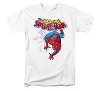 Spiderman Wall Crawler Mens T-Shirt White Spider Man White XXL