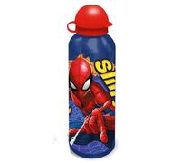 Spiderman Water Bottle for Kids - 500ml Aluminium Drink Bottle Dark Blue - Leakproof, BPA-Free, Lightweight & Reusable - School Lunch Bottle for Boys, Travel, Sports