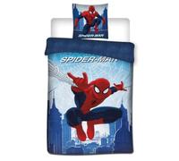 Spiderman Web Single Duvet Cover 140x200 + Pillowcase 65x65 Polycotton | Reversible bedding | Polycotton quick dry Oeko-Tex | Official Marvel licence | Boys | Gift | Machine wash | Machine washable