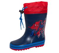 Spiderman Wellington Boots Boys Tie Top Wellies Kids Marvel Rain Snow Boots Blue