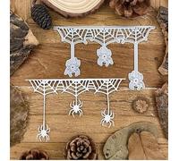 Spiders and Webs Border Metal Die Cuts,Happy Halloween Spider Net Cutting Dies Cut Stencils DIY Scrapbooking Decorative Embossing Paper Scrapbooking Card Making