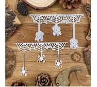 Spiders and Webs Border Metal Die Cuts,Happy Halloween Spider Net Cutting Dies Cut Stencils DIY Scrapbooking Decorative Embossing Paper Scrapbooking Card Making