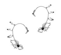 Spiders Clip on Ear Cuff for Women Without Piercing Alternative Adjustable Jewelry for Concerts Parties Silver Brown Recluse Jewelry