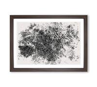 Spiders Cobweb Watercolour Framed Print | A2 Walnut Framed Wall Art | Ready to Hang | Modern Historical Picture | Living Room Bedroom Lounge Office