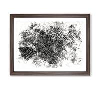 Spiders Cobweb Watercolour Modern Framed Print | A2 Walnut Framed Wall Art | Ready to Hang | Modern Historical Picture | Living Room Bedroom Lounge Office