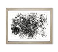 Spiders Cobweb Watercolour Modern Framed Print | A4 Oak Framed Wall Art | Ready to Hang | Modern Historical Picture | Living Room Bedroom Lounge Office