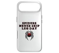 Spiders Never Skip Leg Day Kettlebell Workout Gym Squats Case for iPhone Air
