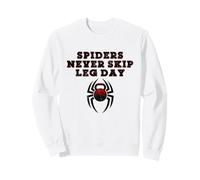 Spiders Never Skip Leg Day Kettlebell Workout Gym Squats Sweatshirt