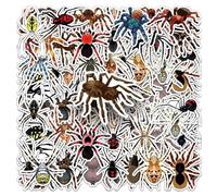 Spiders Stickers 50 Pcs Vinyl Cute Insects Stickers for Laptop Luggage Hydro Flask Water Bottle Car Bike Skateboard Phone Computer,Waterproof Funny Cartoon Spider Sticker for Adults Kids Teens