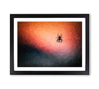 Spiders Web In Abstract Modern Art Framed Print | A4 Black Framed Wall Art | Ready to Hang | Abstract Fantasy Picture | Living Room Bedroom Lounge Office