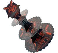 Spiders Web Patterned Paper Stand With Easy Assembly For Halloween Celebration Dessert Displays Specters Pumpkins Spiders Design