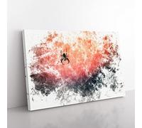 Spiders Web Watercolour Modern Canvas Wall Art Print Ready to Hang, Framed Picture for Living Room Bedroom Home Office Décor, 60x40 cm (24x16 Inch)