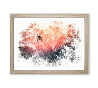 Spiders Web Watercolour Modern Framed Print | A2 Oak Framed Wall Art | Ready to Hang | Modern Historical Picture | Living Room Bedroom Lounge Office
