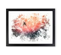 Spiders Web Watercolour Modern Framed Print | A3 Black Framed Wall Art | Ready to Hang | Modern Historical Picture | Living Room Bedroom Lounge Office