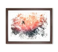 Spiders Web Watercolour Modern Framed Print | A3 Walnut Framed Wall Art | Ready to Hang | Modern Historical Picture | Living Room Bedroom Lounge Office