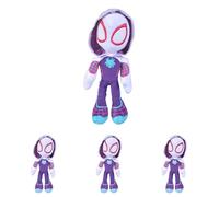 Spiderverse Ghost Spider Action Figure 25 cm Soft Toy with Glow in the Dark eyes (Pack of 4)