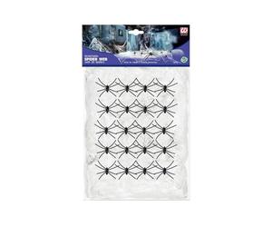 Spiderweb 500G with20 Spiders Accessory for Halloween Fancy Dress