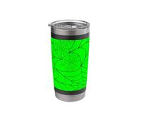 Spiderweb Halloween Goth Spider Web Acid Green Spooky Creepy Stainless Steel Insulated Tumbler