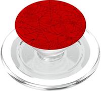 spiderweb halloween gothic spider web intricate sinister red PopSockets PopGrip for MagSafe