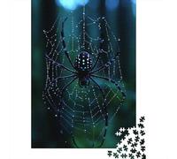 Spiderweb with Dew Drops And Spider 1000 Piece Jigsaw Puzzle for Adults, 70x50cm/1000pcs, Relaxing Indoor Activity, Evening Leisure And Time at Home