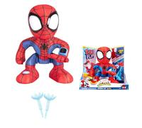Spidey and His Amazing Friends Amazing Flip Spidey - 12-Inch Animatronic Plush with Lights, Sounds, and Web Dart Launcher - Marvel Spidey toys