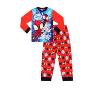 Spidey And His Amazing Friends Boys Girls Pyjama Set Spiderman Kids PJ's (3-4 Years) Red