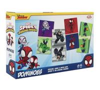 SHUFFLE Spidey and his Amazing Friends Dominoes, Match Spidey, Friends and Villains in this Fun Traditional Game for Marvel Fans, Great Gift, 2-4 Players, Age 3+ Years