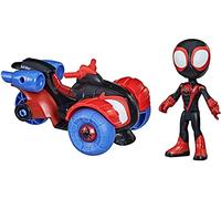 SPIDEY AND HIS AMAZING FRIENDS Marvel Miles Morales Action Figure And Techno-Racer Vehicle, For Kids Ages 3 And Up
