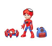 Spidey and His Amazing Friends Hero Reveal 2-Pack, 4-Inch Marvel Action Figures Mask-Flip Feature, Spidey and Trace-E, 3+ Years