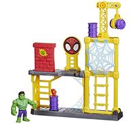 SPIDEY AND HIS AMAZING FRIENDS Marvel Hulk's Smash Yard | Hulk Figure Playset with Toppling Tower and Smash Wall | Superhero Toys for 3+ Year Old Kids, Boys and Girls |Gift Idea
