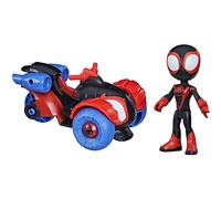 SPIDEY AND HIS AMAZING FRIENDS Hasbro Marvel Miles Morales: Spider-Man Action Figure And Techno-Racer Vehicle, For Kids Ages 3 And Up, Multicolor, (F1941)