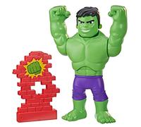 Marvel Spidey and His Amazing Friends Power Smash Hulk Preschool Toy, Face-Changing 10-inch Hulk Action Figure, Ages 3+