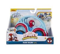 Spidey and his Amazing Friends MARVEL’S POWER ROLLERS (SPIDEY) - 6-Inch Pull Back Flipping Car - Toys Featuring Your Friendly Neighbourhood Spideys, Black