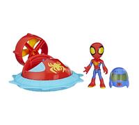 Spidey and his Amazing Friends Marvel Web-Spinners Spidey with Hover Spinner Car Playset with Vehicle 4-Inch Scale Action Figure and Accessory