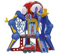 SPIDEY AND HIS AMAZING FRIENDS Marvel Web-Spinners Web-Quarters Children's Playset with Spidey Action Figure, Vehicle and Accessories
