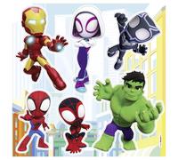 Spidey and His Amazing Friends on Adventures Wall Sticker Marvel Size 33 x 33 cm Self-Adhesive