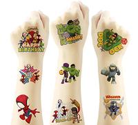 Spidey and his Amazing Friends Temporary Tattoo for Kids, 20 Sheets Big Children's Temporary Tattoo Body Art Tattoo Stickers,Goody Bag Stuffers Party Bag Fillers (2x2 Inch) …