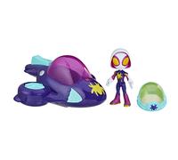 Spidey and his Amazing Friends Web-Spinners Ghost-Spider with Glide Spinner Car Playset with Vehicle 4-Inch Scale Marvel Action Figure and Acce