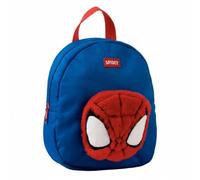 Spidey Children's Backpack - Blue Children's Backpack with 3D Plush Patch, Adjustable Straps and Zip Closure, Official License, Ideal for School and Gift